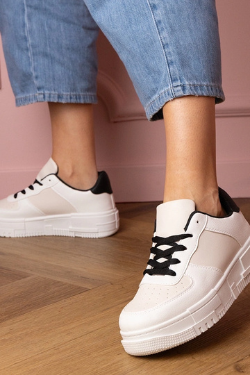 Beige Damen-Sneaker auf Plattform Luneta 2