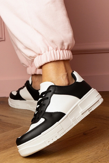 Schwarze Damen-Sneaker auf Plattform Luneta 2