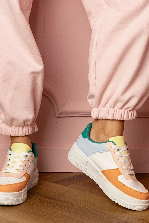 Orange Damen-Sneaker auf Plattform... Orange Damen-Sneaker auf Plattform...