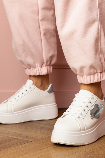 Weiße Damen-Sneaker mit...