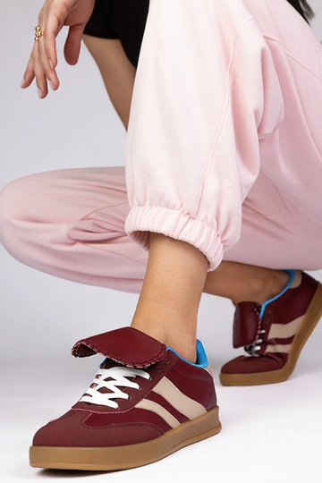 Kirschrote sportliche Damenschuhe, „Lukka" 2