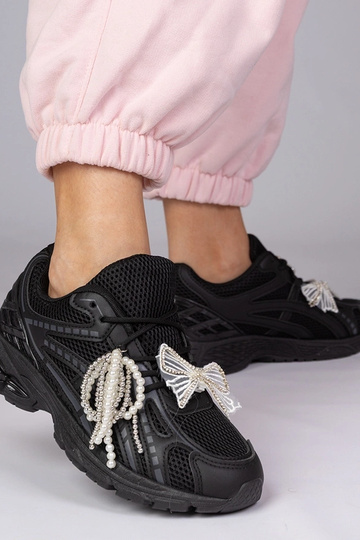 Schwarze Sportschuhe mit abnehmbaren Verzierungen, „Lekrus" 2