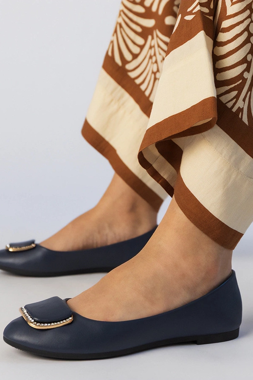 Dunkelblaue Damen Ballerinas mit... Dunkelblaue Damen Ballerinas mit...