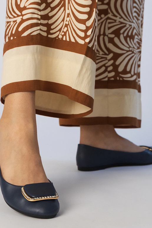 Dunkelblaue Damen Ballerinas mit... Dunkelblaue Damen Ballerinas mit...