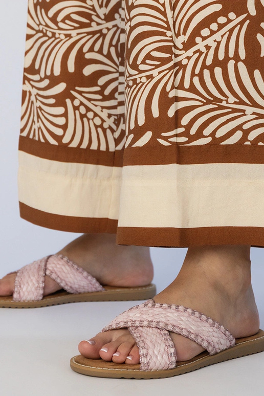 Rosa Damen geflochtene Slipper,...