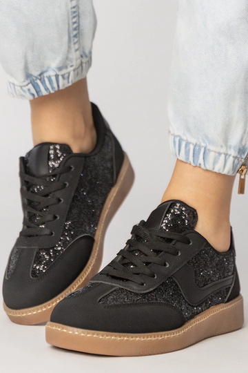 Schwarze Damen Sneakers mit Glitzer, „Likana" 2