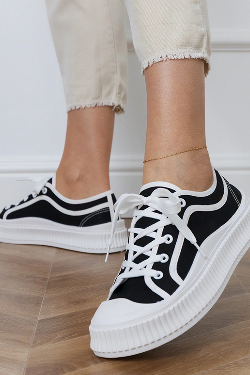 Schwarze Damenplattformschuhe, „Salis"