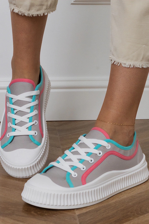 Graue Damenplattformschuhe, „Salis"