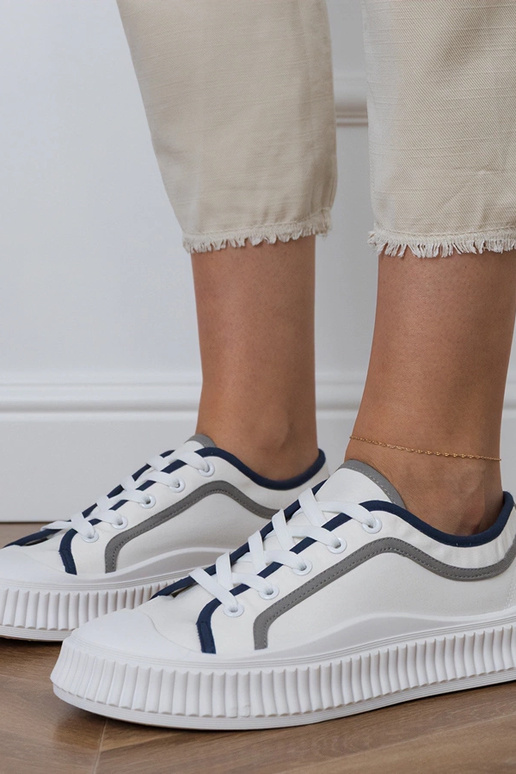 Weiße Damenplattformschuhe, „Salis"