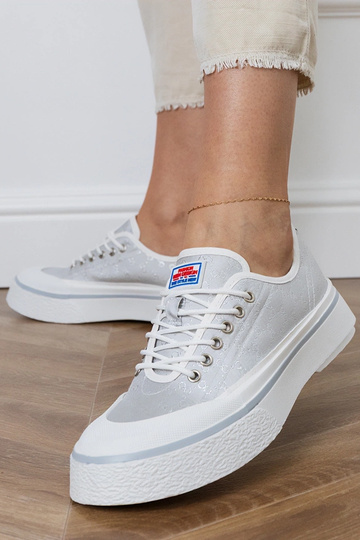 Graue Damenplattformschuhe, „Greta"