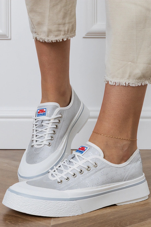 Graue Damenplattformschuhe, „Greta"