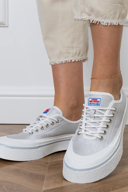 Graue Damenplattformschuhe, „Greta"