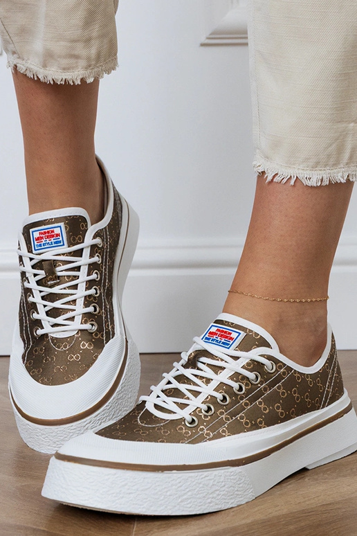 Braune Damenplattformschuhe, „Greta"