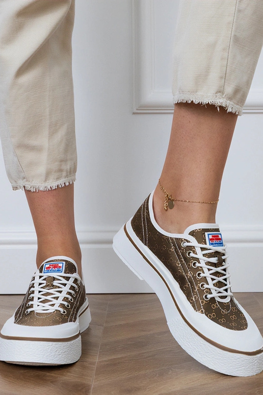 Braune Damenplattformschuhe, „Greta"