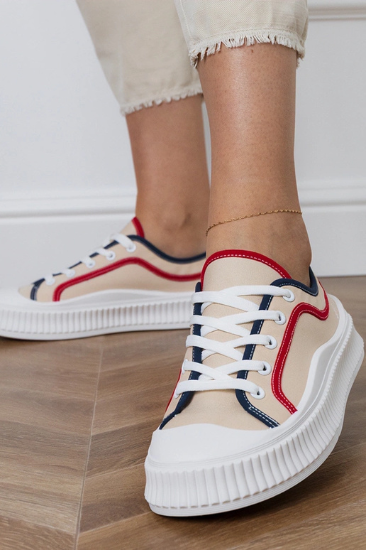 Beige Damenplattformschuhe, „Salis"