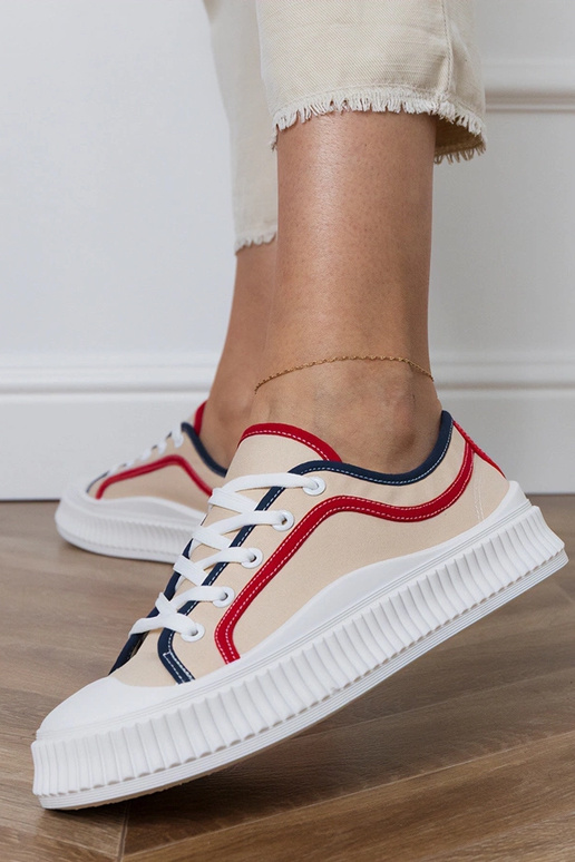 Beige Damenplattformschuhe, „Salis"