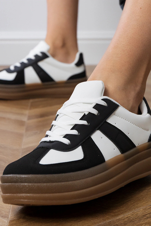 Schwarze Damen-Sneaker auf Plattform,...