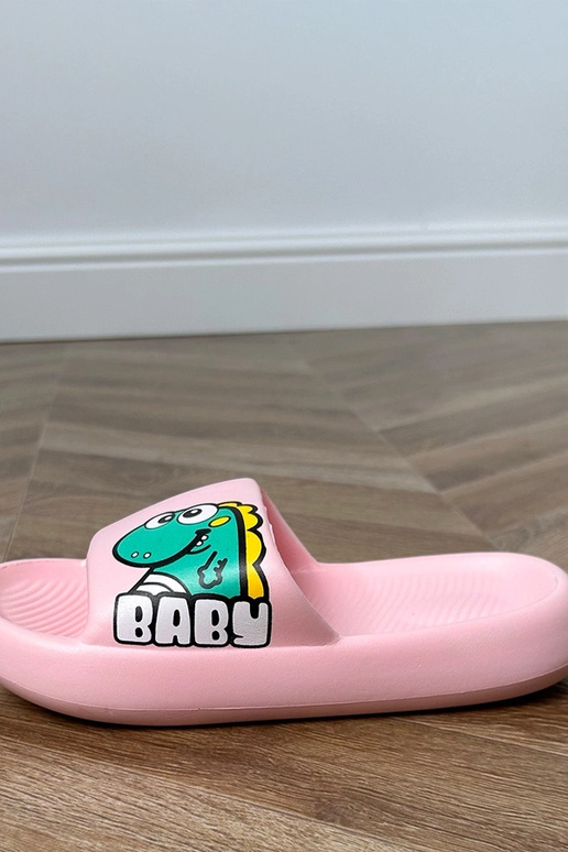 Rosa Kinderpantoletten mit Druck Milos Rosa Kinderpantoletten mit Druck Milos