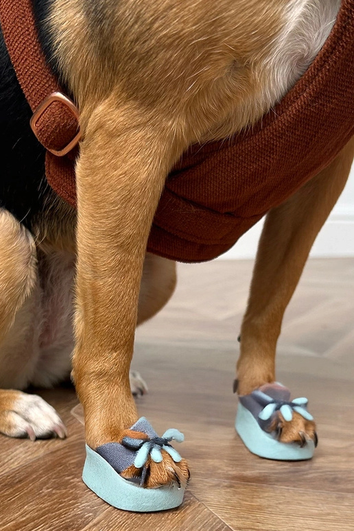 Rosa Hausschuhe mit Schnallen auf...