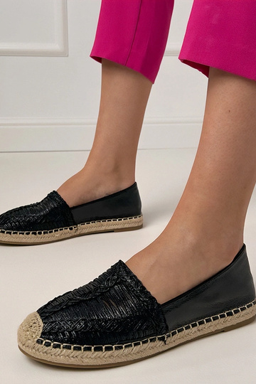 Schwarze Spitzen-espadrilles auf Plattform Zelvira