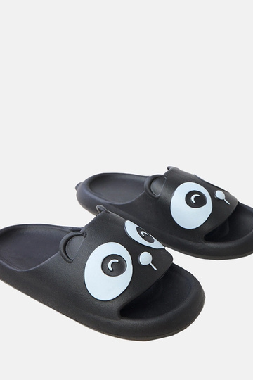 Schwarze Kinder-Slipper mit... 2