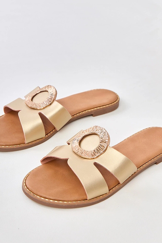 Goldene Slipper mit goldener...