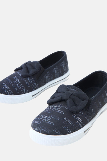 Schwarze Kinder-Sneaker mit Schleife Missi