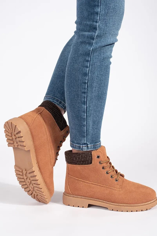 Schuhe für Damen aus braunem Naturleder