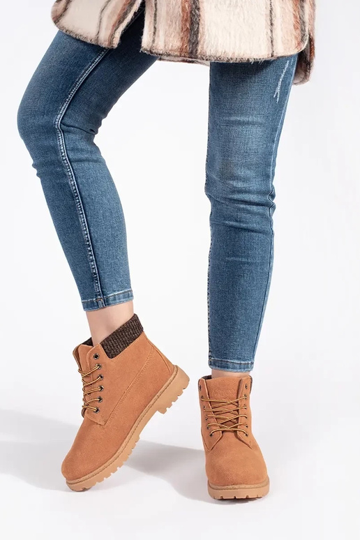 Schuhe für Damen aus braunem Naturleder