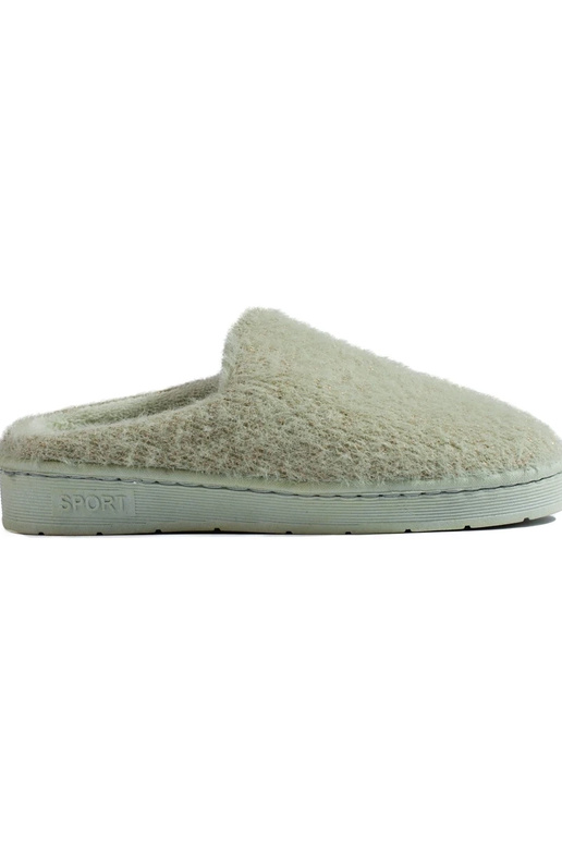 Hausschuhe mit Fell für Damen in Grün