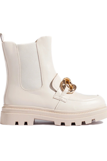 Damenstiefel mit Plateau in...