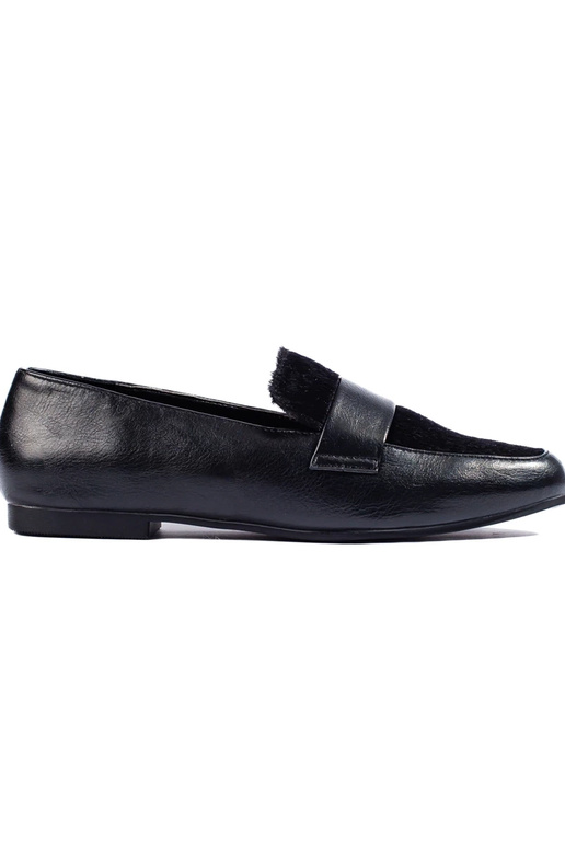 schwarze Damenstiefeletten mit Fell...