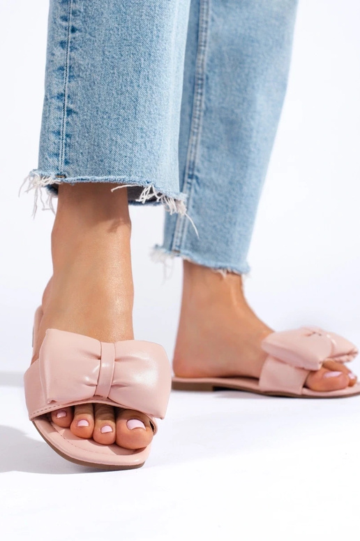 rosa Hausschuhe mit Band Shelovet