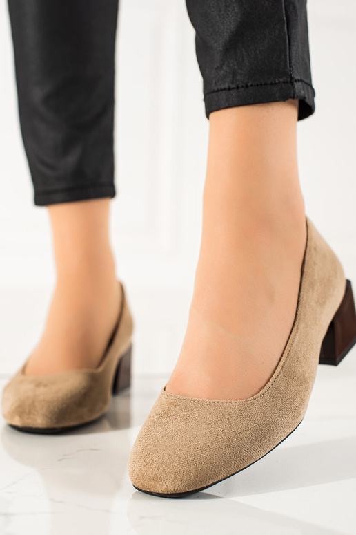 Sandfarbene stilvolle High Heels von...