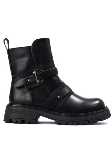 Schwarze Damenstiefel mit...