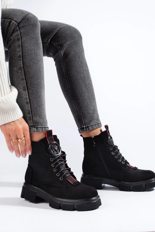 Damen-Schnürstiefel aus leichtem... Damen-Schnürstiefel aus leichtem...