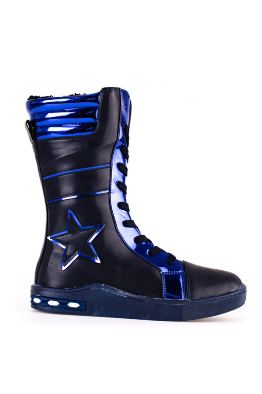 Lederstiefel für Mädchen mit hohem...