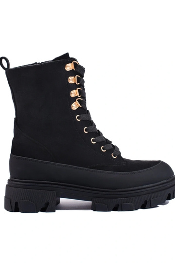 Damenstiefel mit Plateau in...