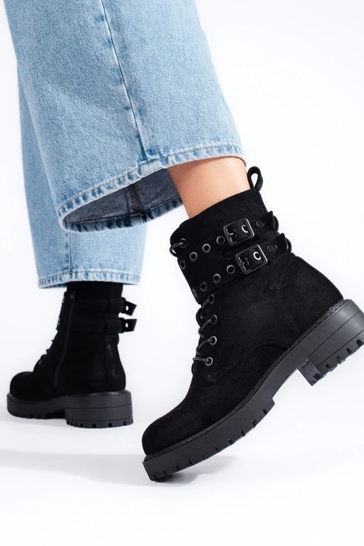 Damen-Schnürschuhe mit Schnalle