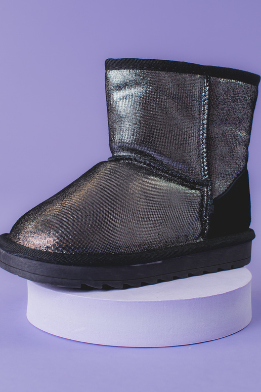 silberne Schneestiefel für Mädchen