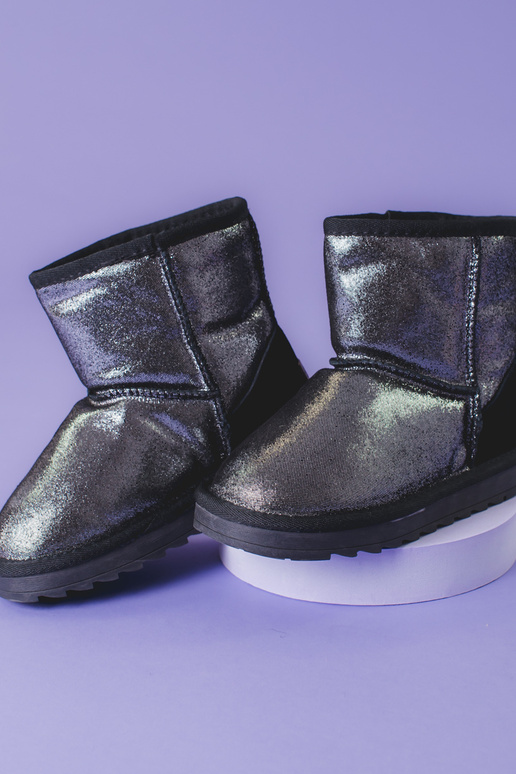 silberne Schneestiefel für Mädchen