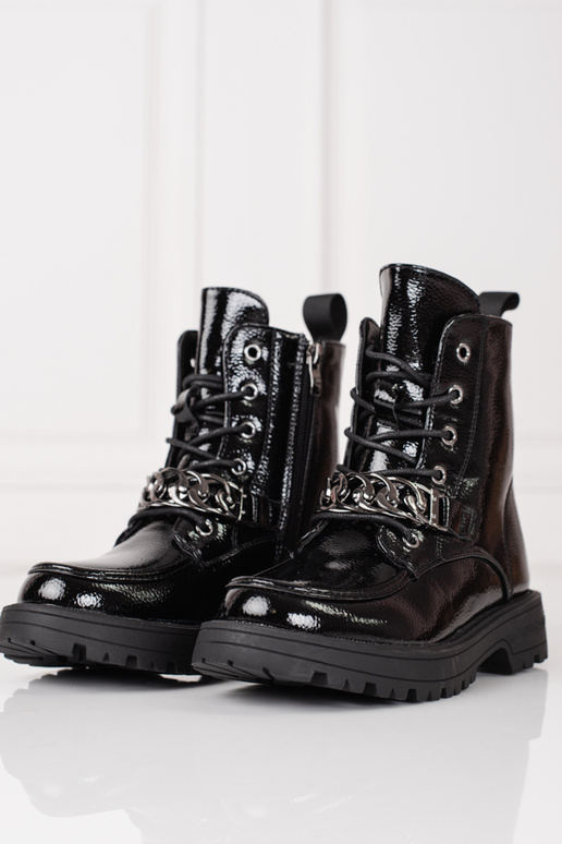 schwarze Schnürschuhe für Mädchen