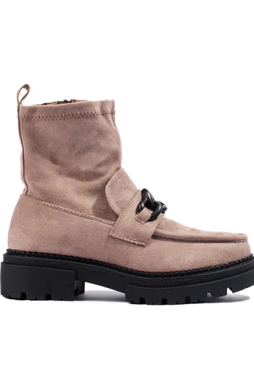 Beige Damen-Plateauschuhe