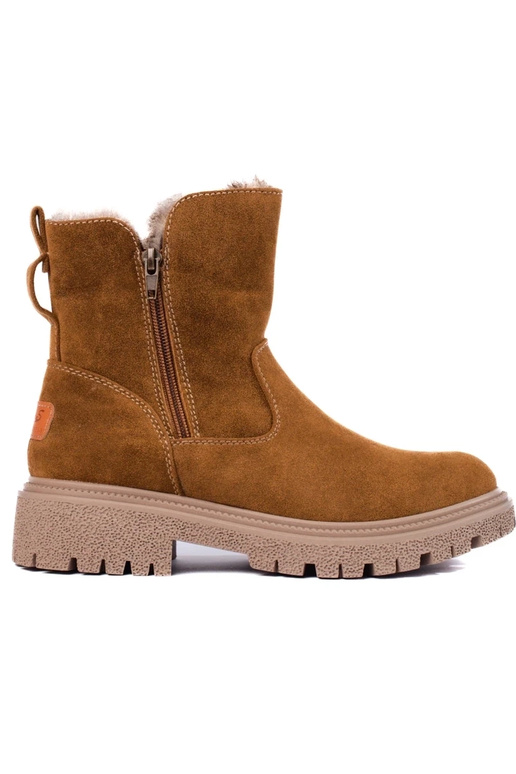 Isolierte braune Wildlederstiefel für...