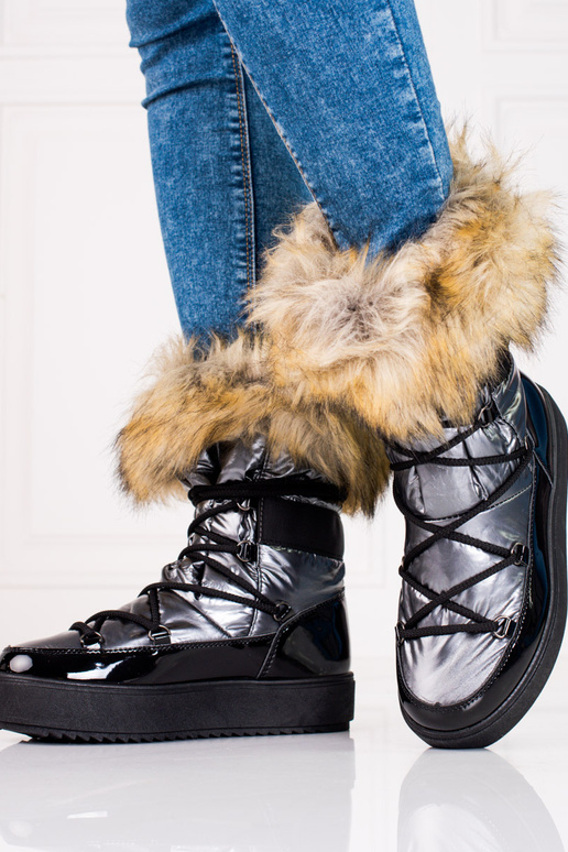 Schneestiefel mit Plateau für Damen...