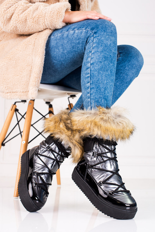 Schneestiefel mit Plateau für Damen...