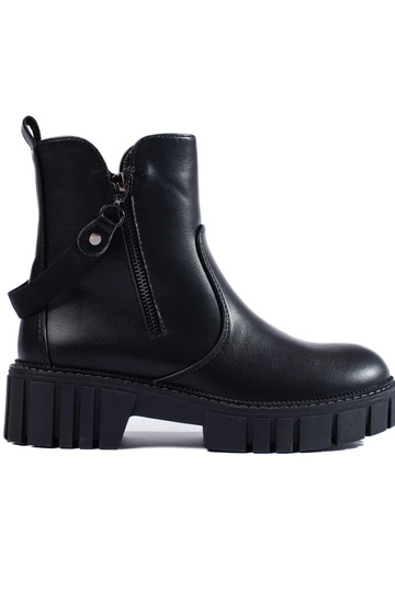 Schwarze Damenstiefel mit...