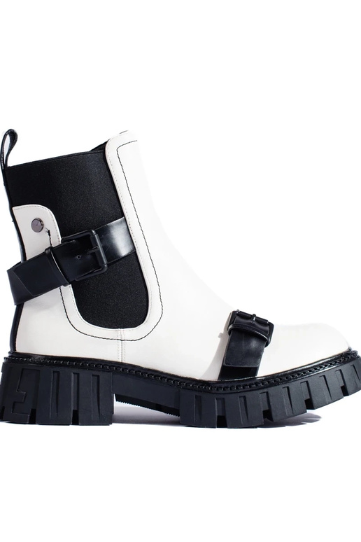 weiße Damenschuhe mit Plateau