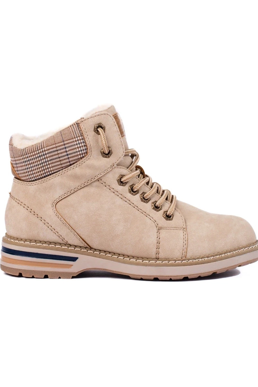 Beige isolierte Damenstiefel Beige isolierte Damenstiefel