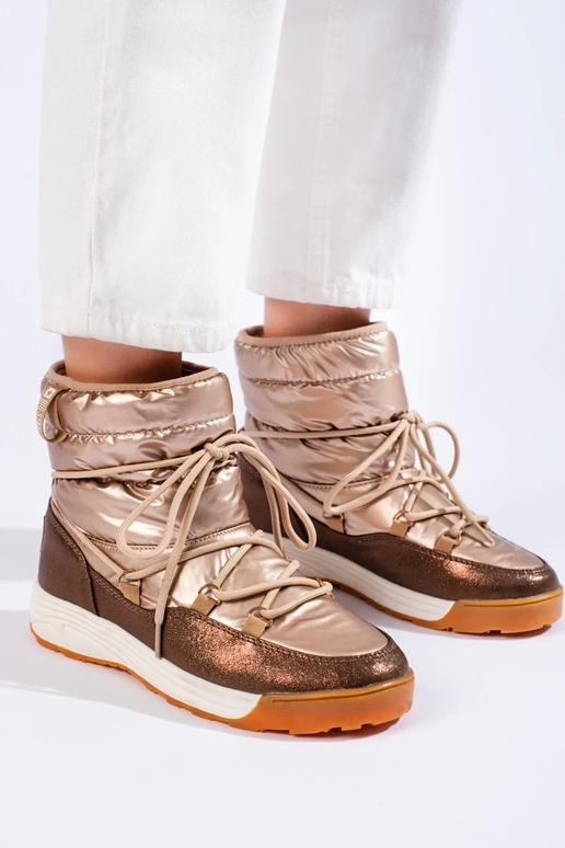 Kurze goldene Schneestiefel BIG STAR...